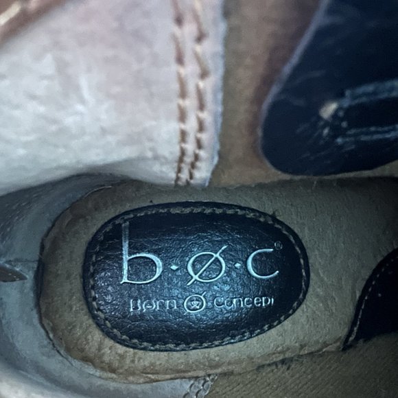 BOC Born Concepts - LEATHER Ankle Boots - Booties with Block Heel - 7M - Picture 6 of 8